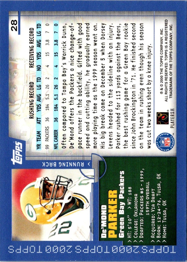 2000 Topps De'Mond Parker