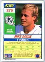 1990 Score Mike Saxon #379