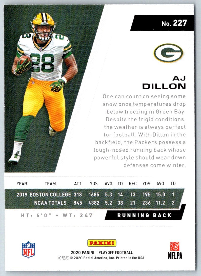 2020 Panini Chronicles Draft Picks Playoff AJ Dillon