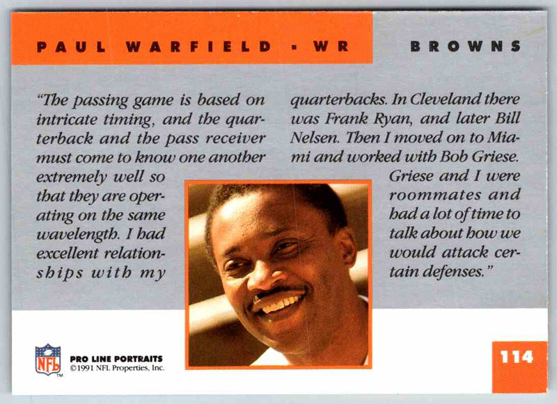 1991 ProLine Paul Warfield