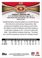 2012 Topps Kendall Hunter #336