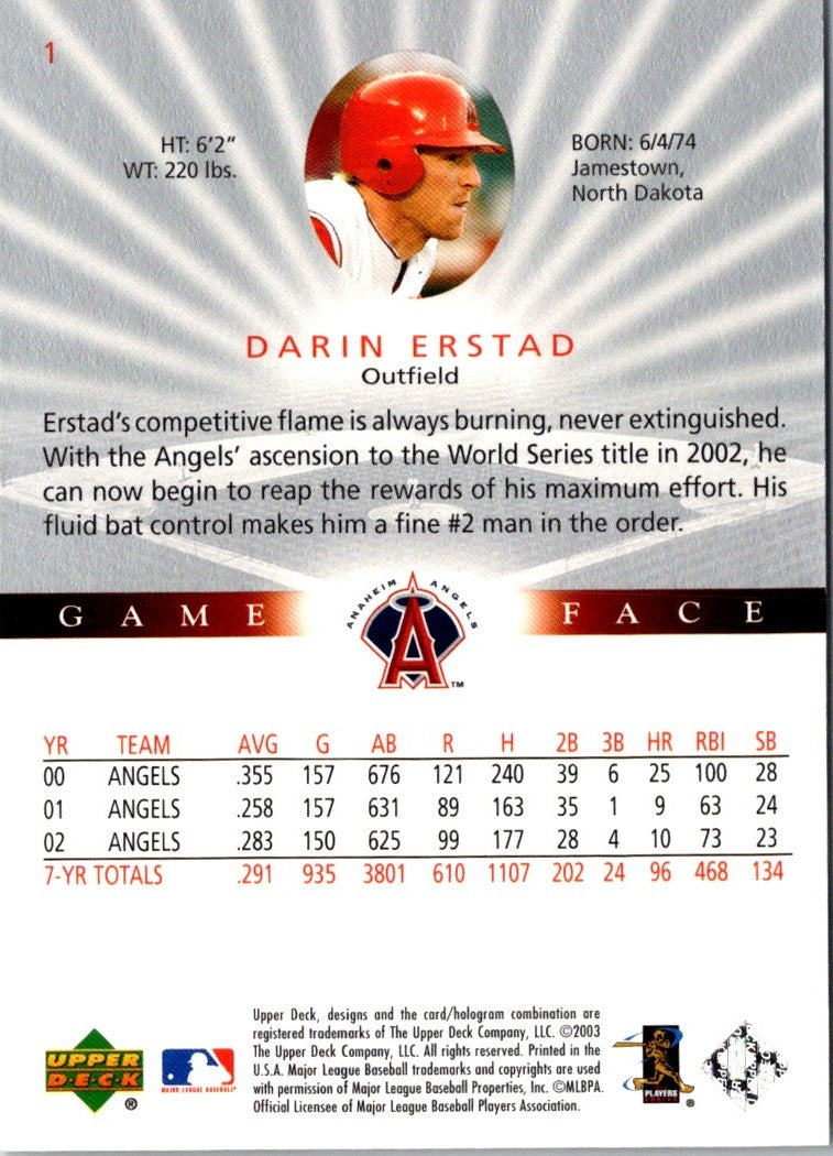 2001 Upper Deck Evolution Darin Erstad