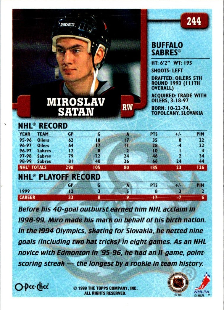 1999 O-Pee-Chee Miroslav Satan