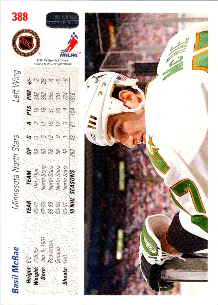 1991 Upper Deck French Basil McRae