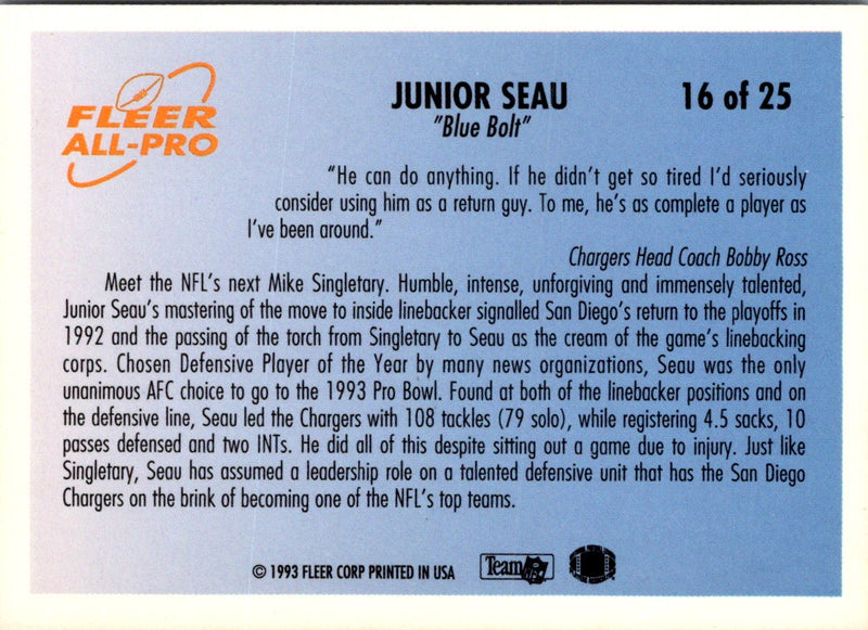 1994 Collector's Choice Junior Seau