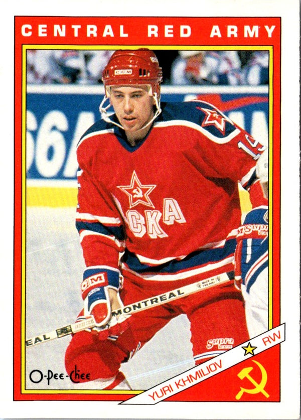 1991 O-Pee-Chee Central Red Army Yuri Khmylev #16R