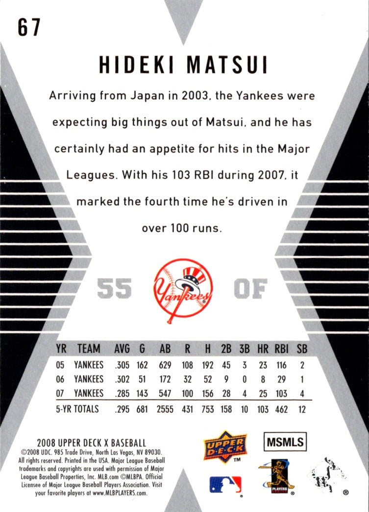 2008 Upper Deck X Hideki Matsui