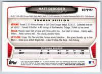 2014 Bowman Matt Derosier #BDPP112