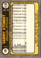 1981 Fleer Sammy Stewart #181