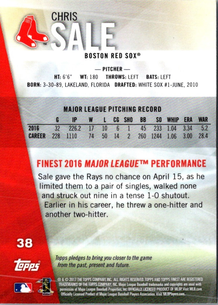 2017 Finest Chris Sale