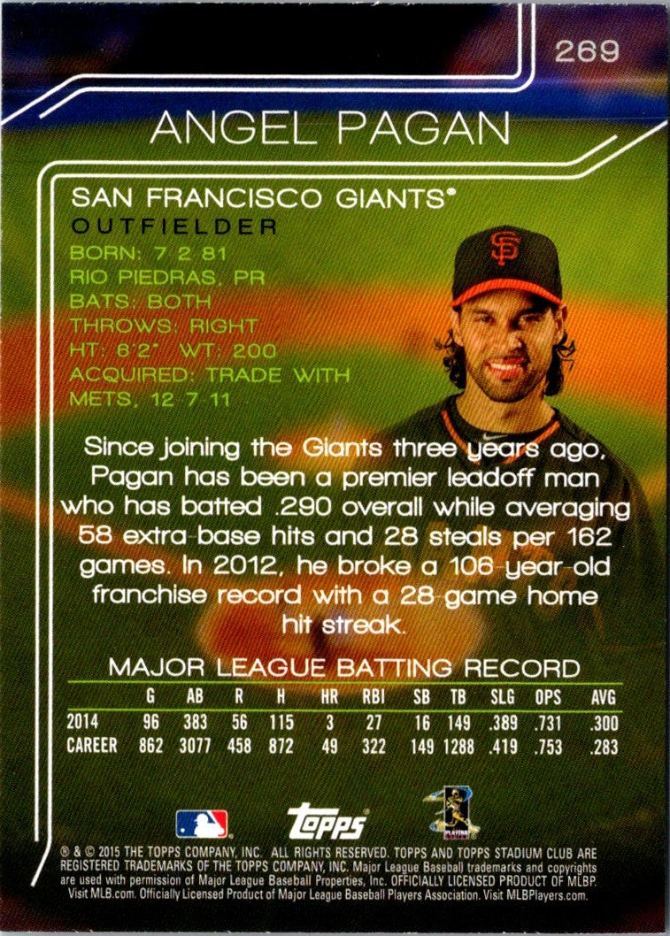 2015 Stadium Club Angel Pagan