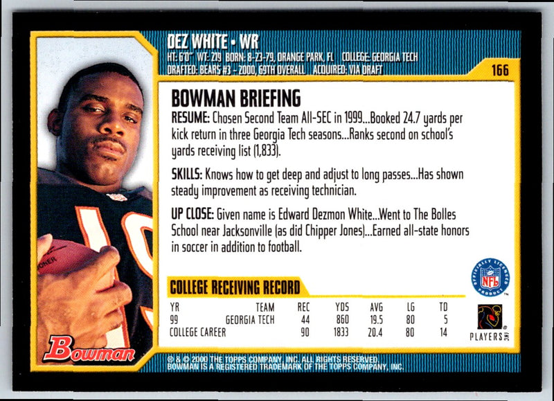 2000 Bowman Dez White