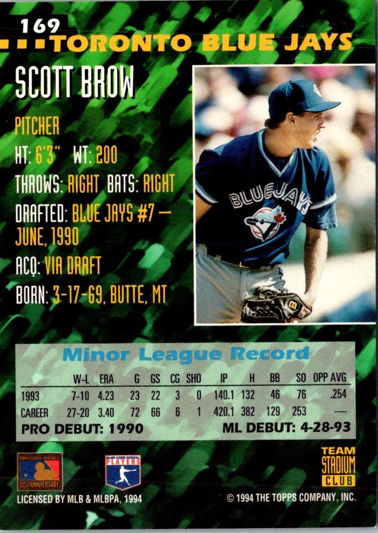 1994 Stadium Club Team Scott Brow