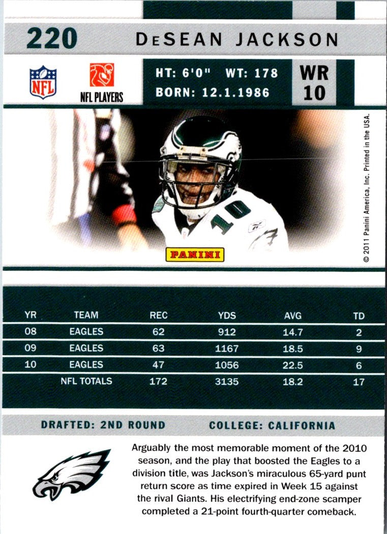 2011 Score DeSean Jackson