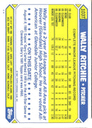 1987 Topps Traded Wally Ritchie