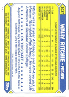 1987 Topps Traded Wally Ritchie #103T