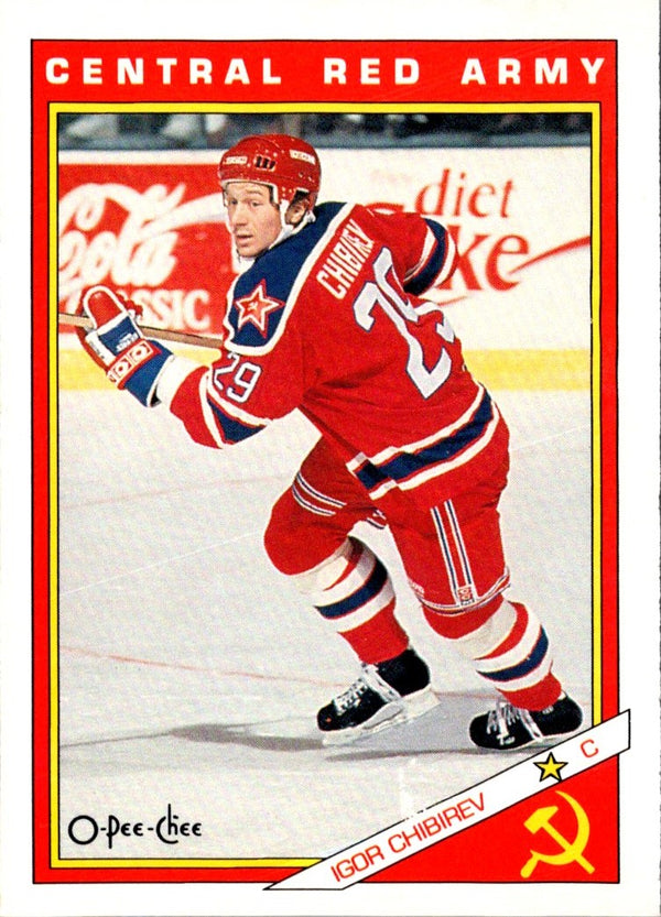 1991 O-Pee-Chee Central Red Army Igor Chibirev #14R