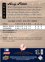 2008 Upper Deck Yankee Stadium Legacy Andy Pettitte #6170