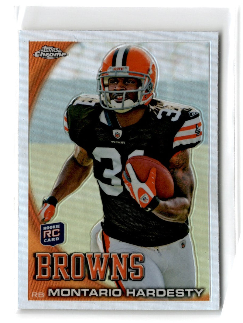 2010 Topps Chrome Orange Refractors Montario Hardesty