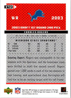 2003 Upper Deck MVP Charles Rogers #372 Rookie