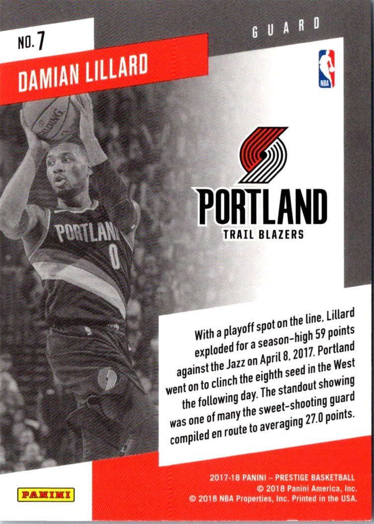 2017 Panini Damian Lillard