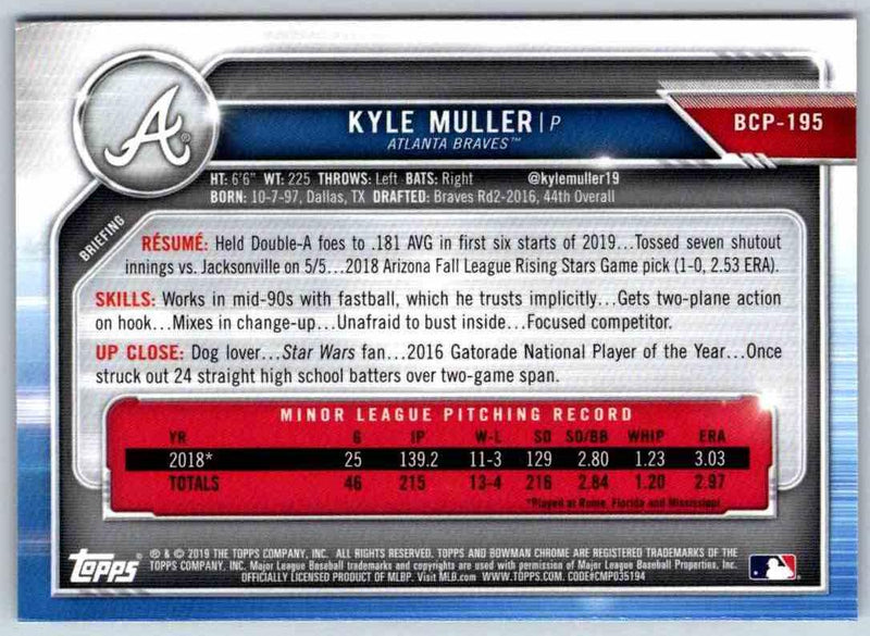2019 Bowman Kyle Muller