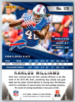2015 Panini Prestige Next Day Signatures Karlos Williams #41