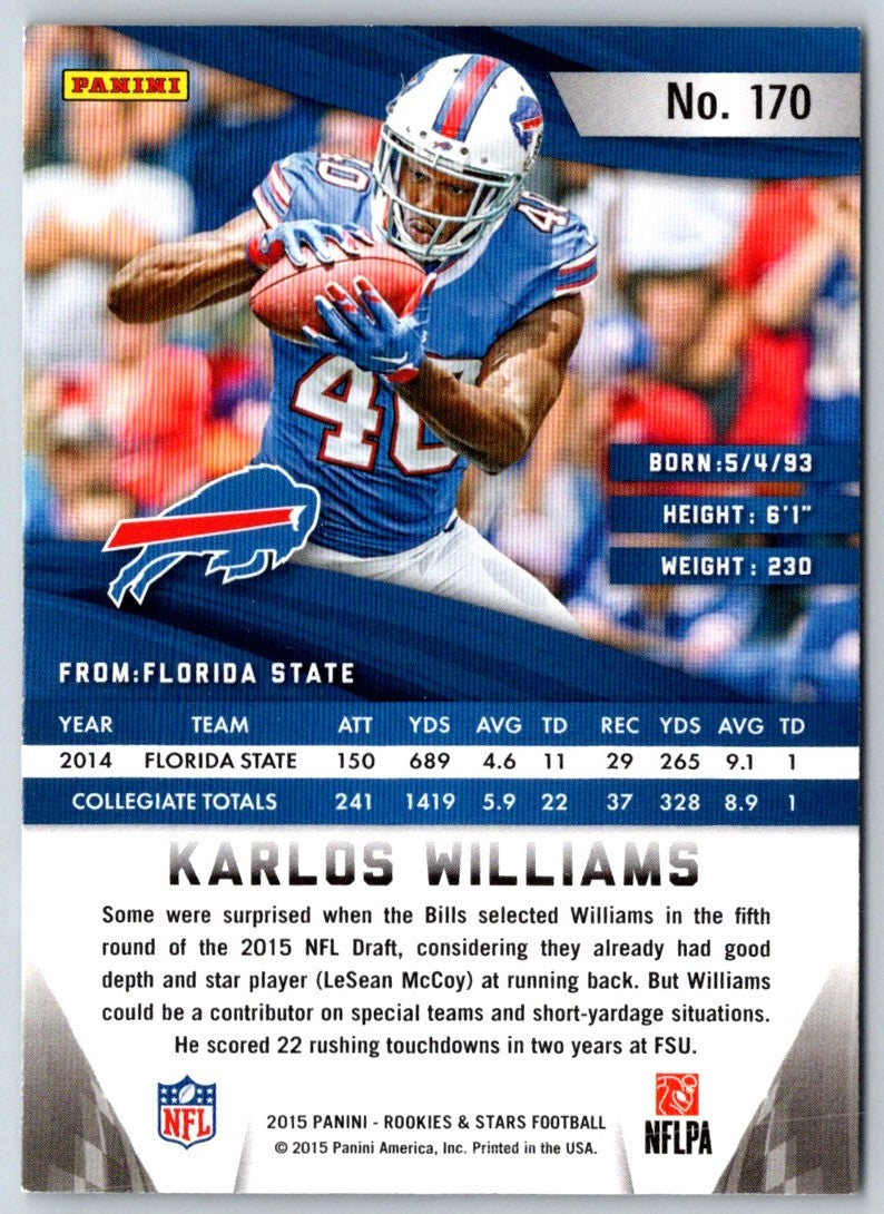 2015 Panini Prestige Next Day Signatures Karlos Williams