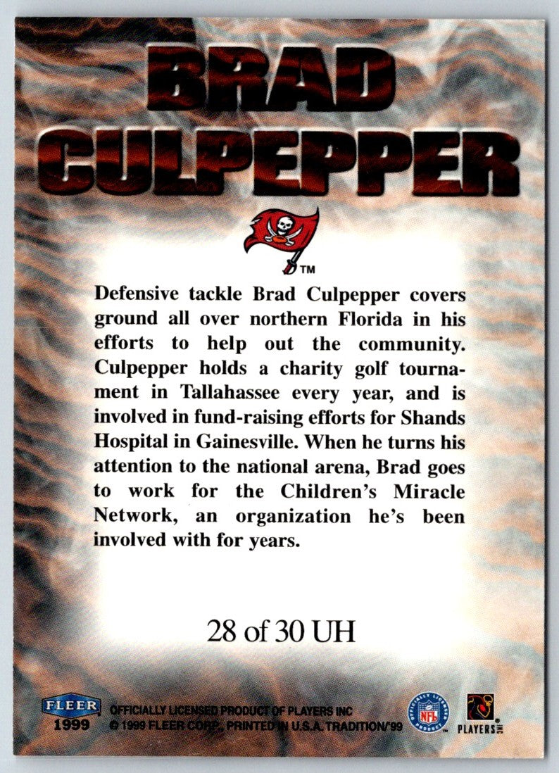 1999 Fleer Tradition Unsung Heroes Brad Culpepper