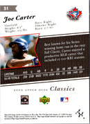 2005 Upper Deck Classics Joe Carter