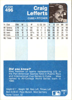 1984 Fleer Craig Lefferts #496 Rookie