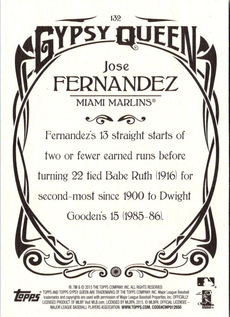 2015 Topps Gypsy Queen Jose Fernandez