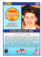 1990 Score Kory Kocur #384 Rookie