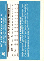 1982 Donruss Rick Leach #583 Rookie