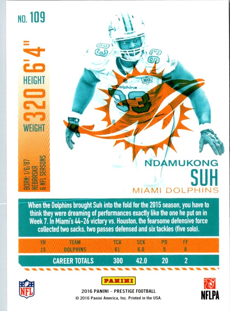 2016 Panini Prestige Ndamukong Suh