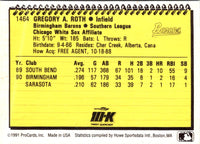 1991 ProCards Greg Roth #1464