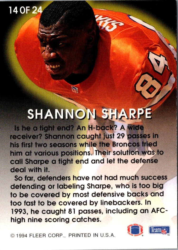 1994 Fleer All-Pro Shannon Sharpe