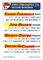 1993 Topps Ramon Caraballo/Jon Shave/Brent Gates/Quinton McCracken #451 Rookie
