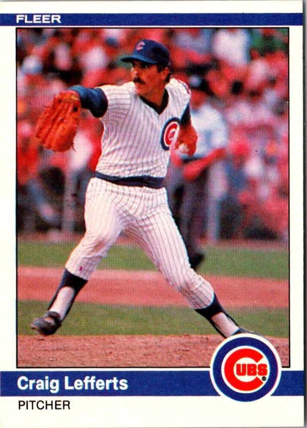 1984 Fleer Craig Lefferts #496 Rookie