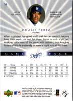 2003 Upper Deck Game Face Odalis Perez #54