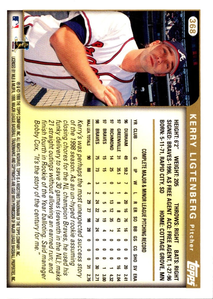 1999 Topps Kerry Ligtenberg