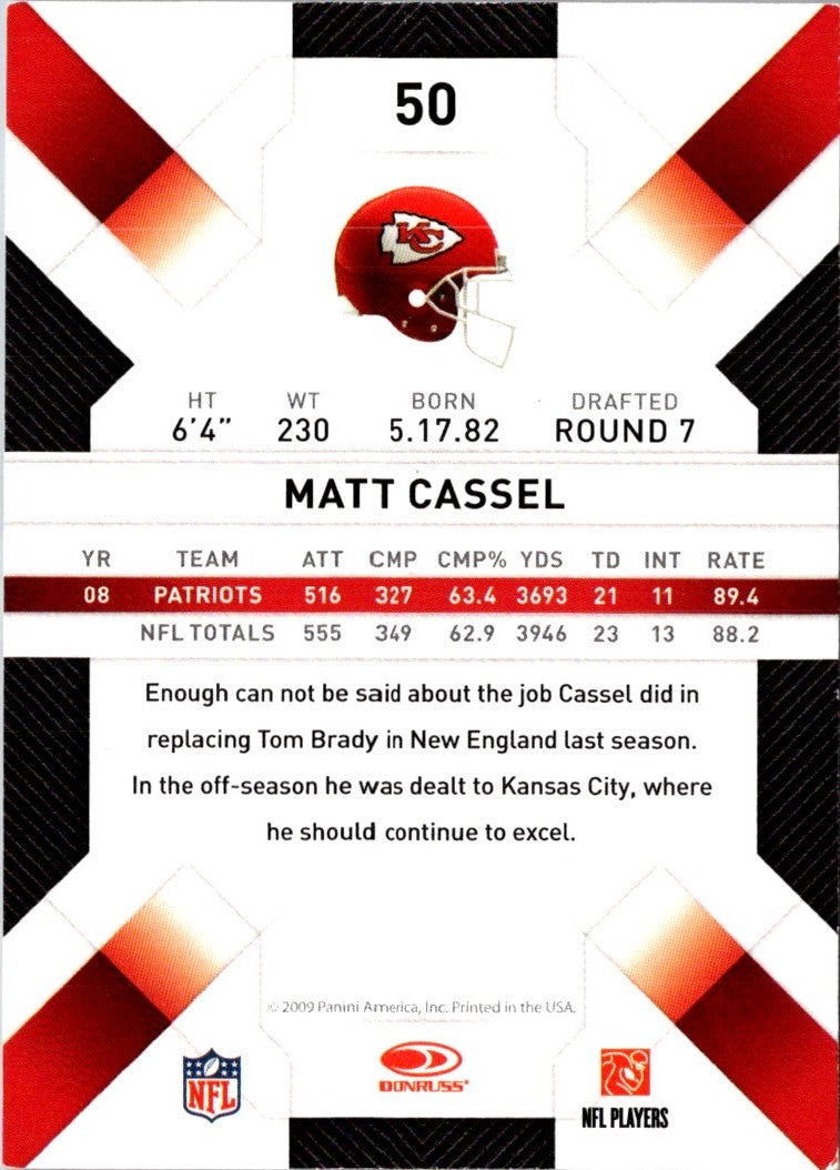 2009 Donruss Threads Matt Cassel