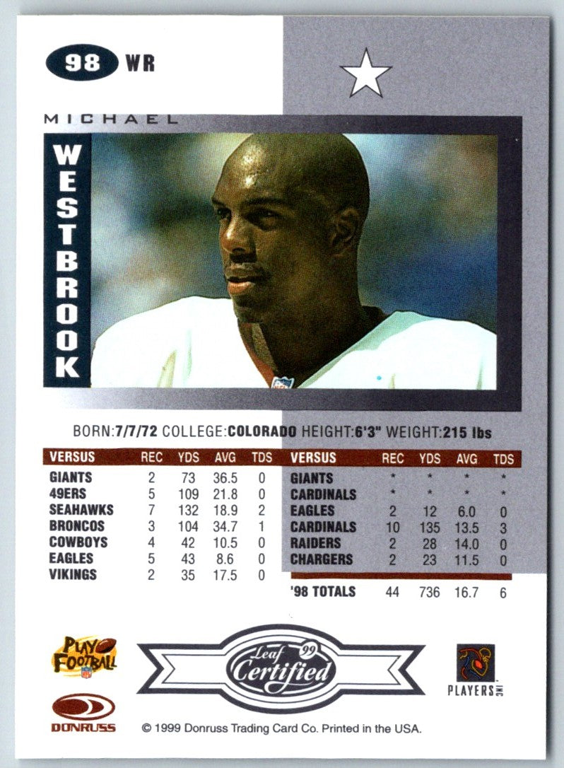 1999 Leaf Certified Michael Westbrook