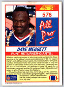 1990 Score Dave Meggett