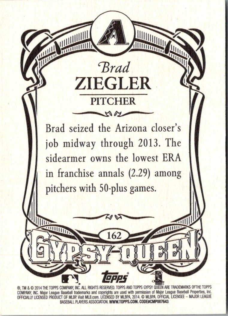 2014 Topps Gypsy Queen Brad Ziegler