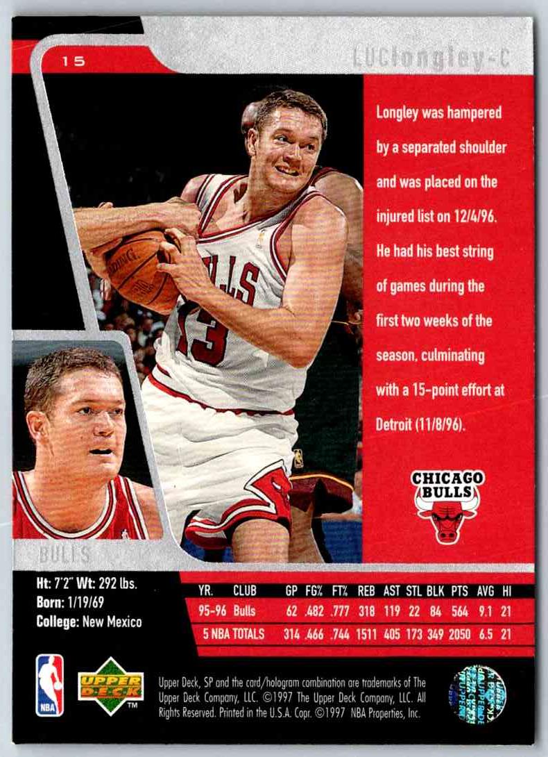 1998 Upper Deck Luc Longley