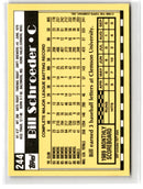 1990 Topps Tiffany Bill Schroeder