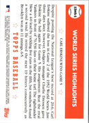 2002 Topps 1952 World Series Highlights Carl Erskine Wins Game 5