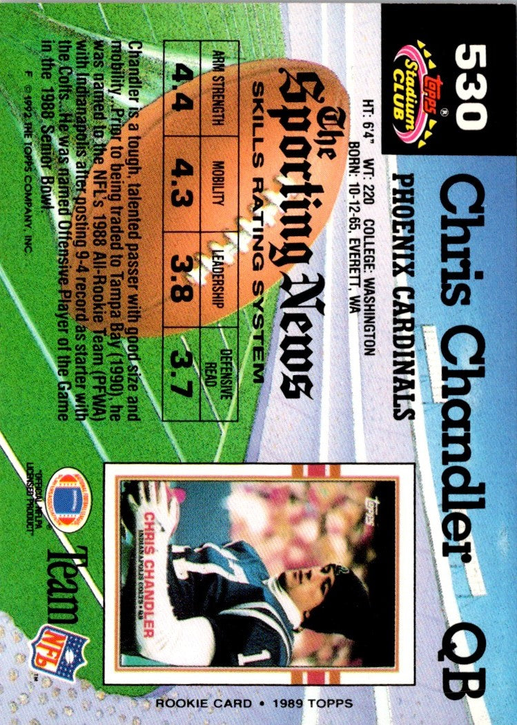 1992 Stadium Club Chris Chandler