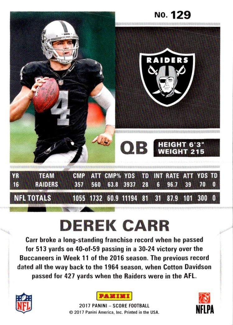 2016 Panini Playoff Derek Carr